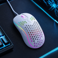 ION STRIKE PM1 gaming mouse side view showing scroll wheel and side buttons