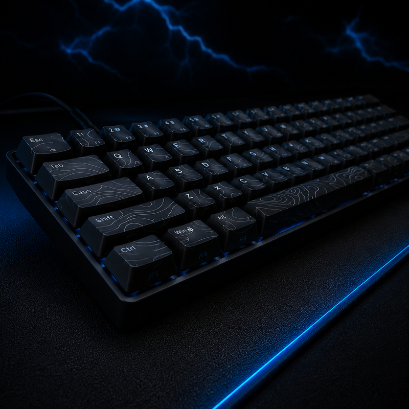 ION STRIKE MK1 keyboard white with full rainbow RGB backlight illumination
