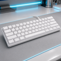 ION STRIKE MK1 keyboard side angle dark background cyan backlight glow