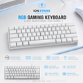 ION STRIKE MK1 keyboard product infographic RGB backlight 61 keys plug and play