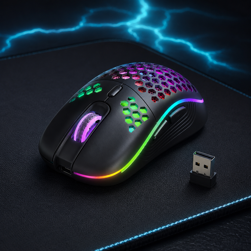 ION STRIKE PM3 wireless RGB honeycomb gaming mouse black variant