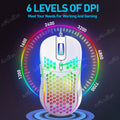 ION STRIKE PM1 mouse white variant top view ergonomic shape braided USB cable